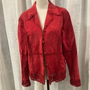 Vintage Bagatelle Red Suede Jacket